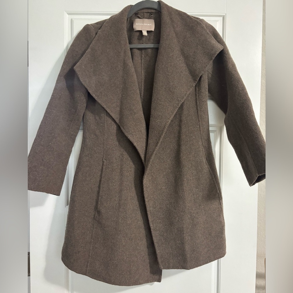 Banana Republic Brown Trench Coat with Oversized Lapel size XS